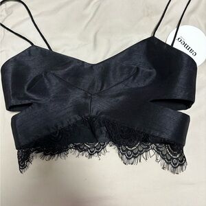 Cameo black crop top